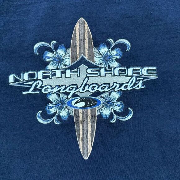 Nike North Shores Long Boards Blue Graphic Short Sleeve T-Shirt Size Medium - Picture 3 of 11